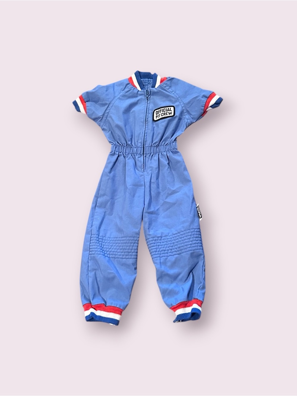 Vintage Zoom Toddler Racing Theme Jump Suit With Official Pit Crew Embroidery